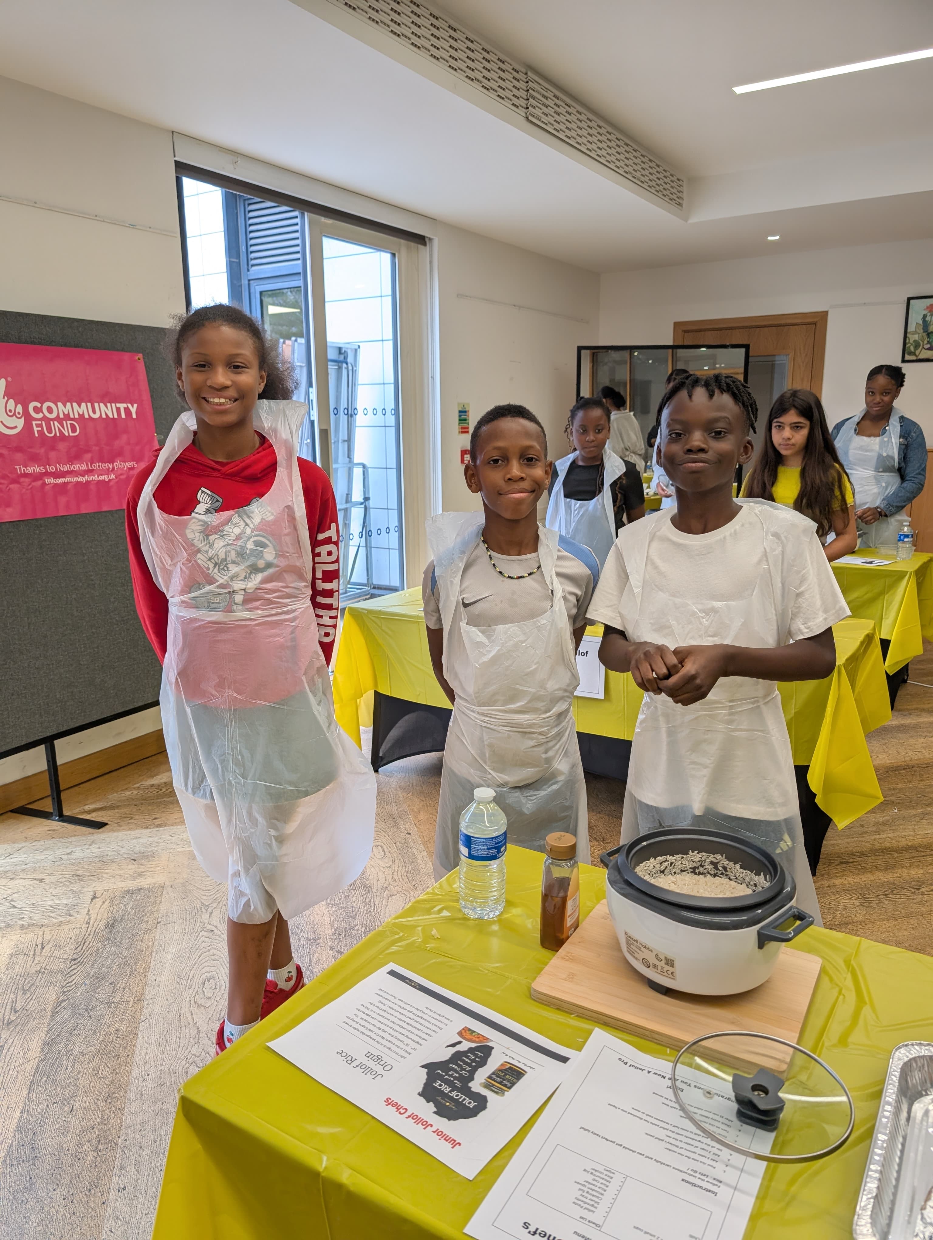 Youth participants in cooking programme